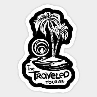 Traveling Tourist island with palm Trees Sticker